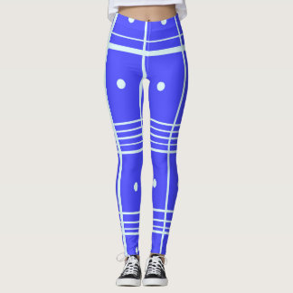 Blaue bedruckte Leggings