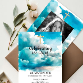 Blaue Beerdigung, Feiern des Lebens Einladung