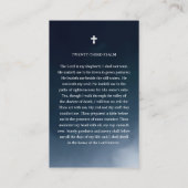 Blaue Beerdigungskarte für das Gebet Visitenkarte (Rückseite)