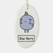 Blaue Beere Keramikornament (Rechts)