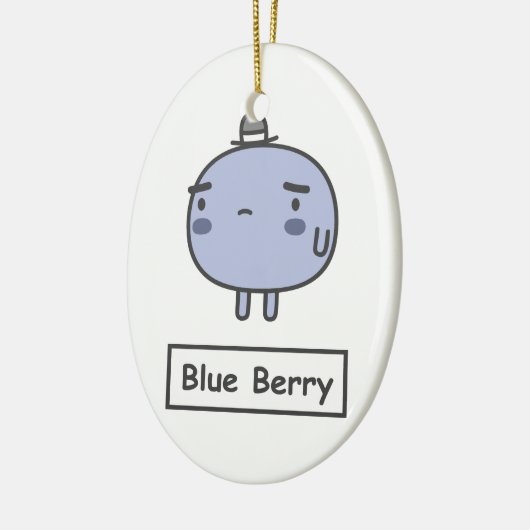 Blaue Beere Keramikornament (Links)