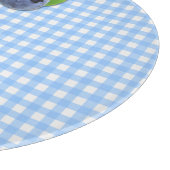 Blaue Beeren auf Gingham Schneidebrett (Ecke)