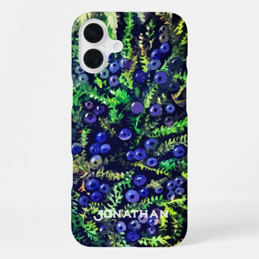 Blaue Beeren iPhone Hülle (Rückseite)