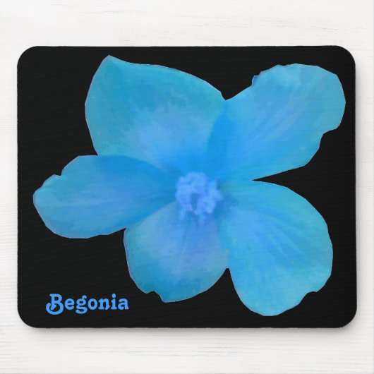 Blaue Begonia individuell anpassbare Mousepad (Vorne)
