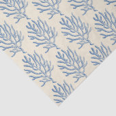 Blaue Beige Marine Life Corals Muster Seidenpapier (Detail)