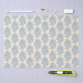 Blaue Beige Marine Life Corals Muster Seidenpapier (Handwerk)