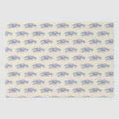 Blaue Beige Marine Life Humster Muster Seidenpapier (Vorderseite)