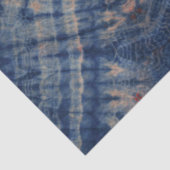 Blaue Beige Quadrate Gefärbte Krawatte Traditionel Seidenpapier (Ausschnitt)