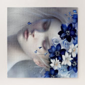 Blaue Belle Puzzle (Horizontal)