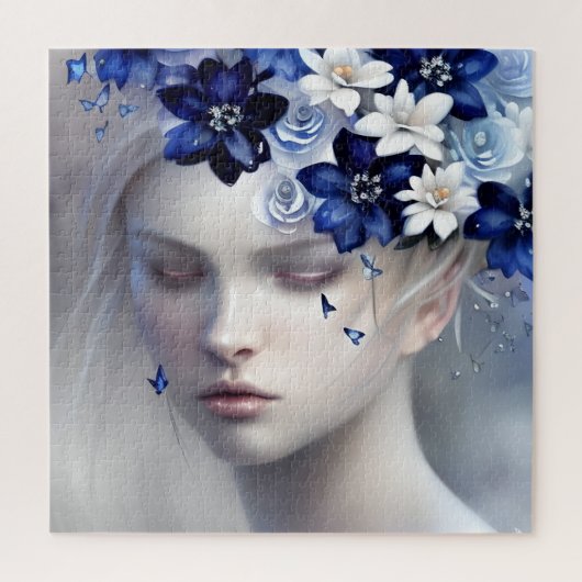 Blaue Belle Puzzle (Vertikal)