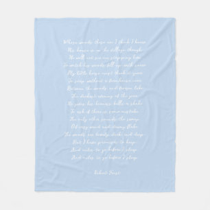 Blaue benutzerdefinierte Gedicht-Song-Lyrik-Zitat  Fleecedecke