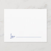 Blaue Beratung und Wünsche für das Abitur Begleitkarte (Rückseite)