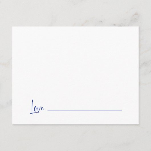 Blaue Beratung und Wünsche für das Abitur Begleitkarte (Rückseite)