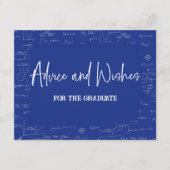 Blaue Beratung und Wünsche für das Abitur Begleitkarte (Vorderseite)