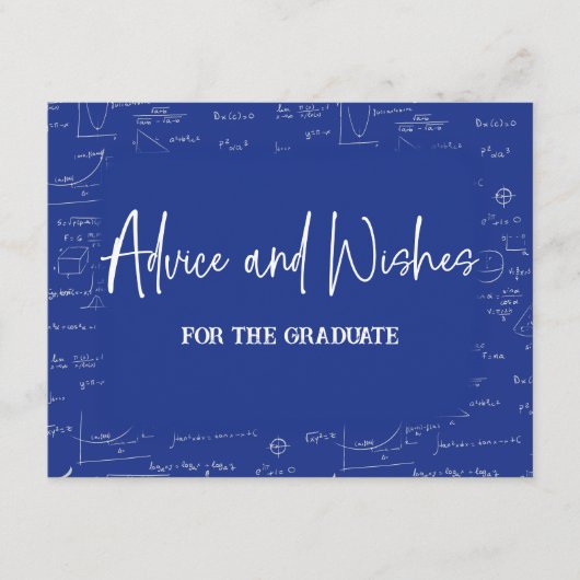 Blaue Beratung und Wünsche für das Abitur Begleitkarte (Vorderseite)