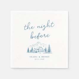 Blaue Berg-Probenabend-Servietten Serviette