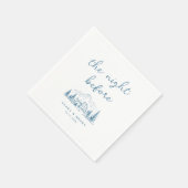 Blaue Berg-Probenabend-Servietten Serviette (Ecke)