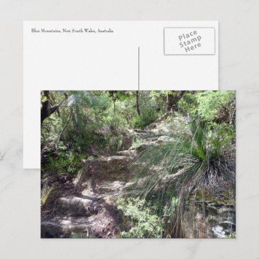 Blaue Bergbahn Postkarte (Vorne/Hinten)