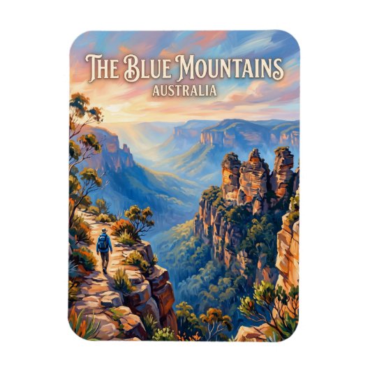 Blaue Berge Australien Magnet (Vertikal)