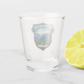 Blaue Berge Australien Schnapsglas (Rückseite)