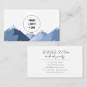 Blaue Berge einfach modern Visitenkarte (Vorne/Hinten)
