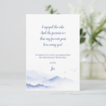 Blaue Berge geschlechtsneutraler Geburtstag eines