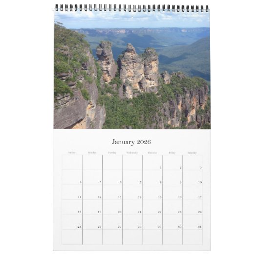 Blaue Berge Kalender (Jan 2026)