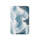 Blaue Berge Landschaft Malerei Chinoiserie Badematte (Vorderseite Vertikal)