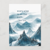 Blaue Berge Landschaftsbilder Inspirierend Zitat Postkarte (Vorderseite)