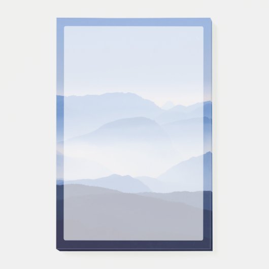 Blaue Berge Meditative Relaxationslandschaft Post-it Klebezettel (Vorderseite)