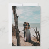 Blaue Berge Moderne Einladung zur Hochzeit (Rückseite)