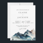 Blaue Berge Moderne Einladung zur Hochzeit<br><div class="desc">Blaue Berge Moderne Einladung zur Hochzeit</div>