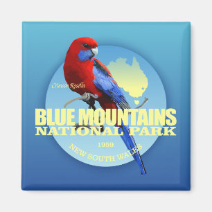 Blaue Berge NP - hochrotes Rosella Magnet
