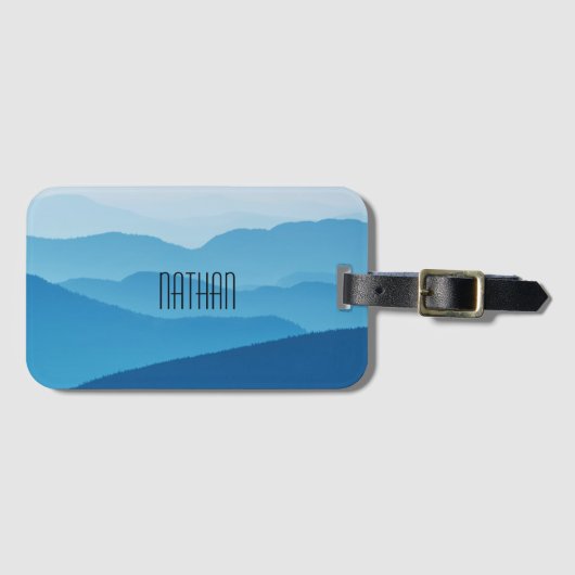 Blaue Berge Personalisiert Gepäckanhänger (Vorderseite (Horizontal))