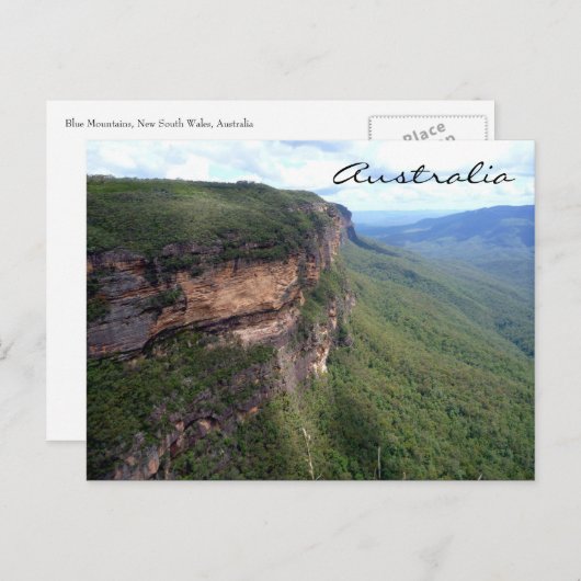 Blaue Berge Postkarte (Vorne/Hinten)