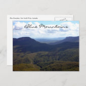 Blaue Berge Postkarte (Vorne/Hinten)