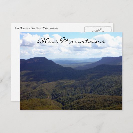 Blaue Berge Postkarte (Vorne/Hinten)