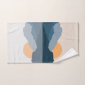 Blaue Berge reflektiert im See Badhandtuch Set (Handtuch)
