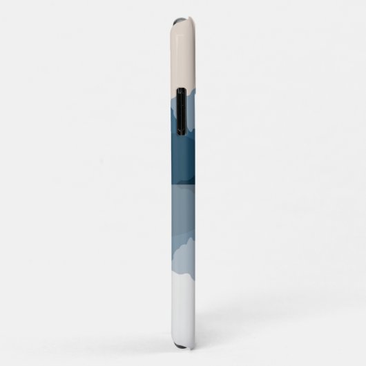 Blaue Berge reflektiert im See Case-Mate iPhone Hülle (Hinten/Rechts)