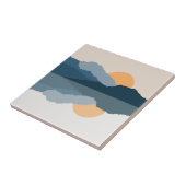 Blaue Berge reflektiert im See Fliese (Seite)