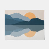 Blaue Berge reflektiert im See Fußmatte (Vorderseite)