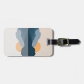 Blaue Berge reflektiert im See Gepäckanhänger (Vorderseite horizontal)