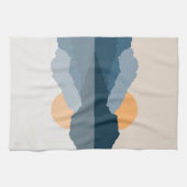 Blaue Berge reflektiert im See Geschirrtuch (Horizontal)