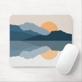 Blaue Berge reflektiert im See Mousepad (Mit Mouse)