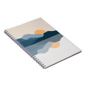 Blaue Berge reflektiert im See Notizblock (Rechte Seite)