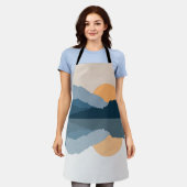 Blaue Berge reflektiert im See Schürze (Getragen)