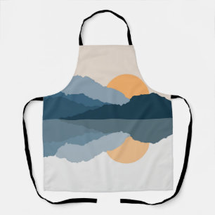 Blaue Berge reflektiert im See Schürze