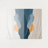 Blaue Berge reflektiert im See Wandteppich (Vorderseite (Horizontal))