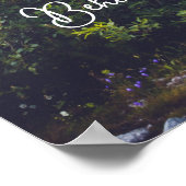 Blaue Berge und ein Tal Poster (Ecke)