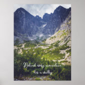Blaue Berge und ein Tal Poster (Vorne)